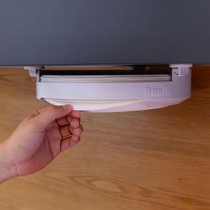 10-inch Paper Plate Dispenser,Under Cabinet Paper Plates Holder for Kitchen and RVs,Faster Non-Destructive Installation (White)