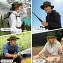 Sun Hats for Men Women Boonie Hat Foldable Fishing Hat UPF 50+ Bucket Hat for Fishing Hiking Garden Safari Beach (Green)