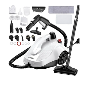 Steam Cleaner, Steam Mop with 23 Accessories, Powerful Multipurpose Portable Steamer for Cleaning to Remove Grime, Grease, for Multi-Purpose and Multi-Surface Floors, 16.4ft Power Cord, White
