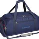 Cambond Airport Luggage Checked Bag - 60L Travel Duffle Bag for 4-5 Day Short Trip, Compact Foldable Travel Duffel Bags for Traveling with Shoe Compartment for Men Women, Checked Luggage, Dark Blue