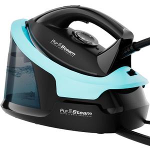 Pursteam Steam Station Max Ceramic Soleplate Steam Iron for Clothes 1500W, 50.7oz Removable Water Tank, Fast Heat Up Self-Clean, Auto Shut-Off, Professional Iron Steamer for Ironing