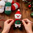 6 Pack Chunky Chenille Yarn for Hand Knitting and Crocheting DIY Handmade Christmas Crafts Gift Santa African American Party Decoration Kwanzaa Decoration, Red Green White