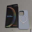 TORRAS Liquid Silicone for iPhone 16 Pro Case with 360 Spin Magnetic Stand with Camera Control, Fit for MagSafe, OStand Q3 Silicone Non-Slip Rubber Protective Case for iPhone 16 Pro, Baby Blue