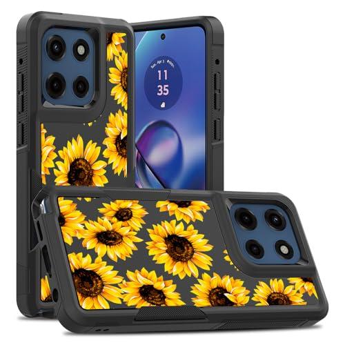 Phone Case for Moto G Stylus 5G 2025 Sunflower Motorola G Stylus 5G 2025 Cases 2 in 1 Shockproof Hard PC+TPU Women Protective Slim Cover Moto G Stylus 5G Case for Women