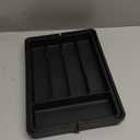 Lifewit Expandable Silverware Organizer, Plastic Utensil Tray for Kitchen Drawer, BPA Free Flatware Cutlery Holder, Space-Saving Storage for Spoons Forks Knives, 8.5-14 x 12 x 1.5 inch, Black