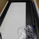 Huuger Computer Desk, 55 Inch Home Office Desk, Gaming Writing Work from Home Study Desk, Large Legroom, Sturdy Metal Frame, Modern Simple, Black