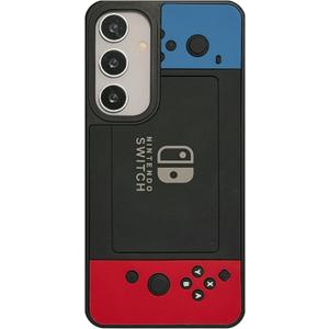 ECOLYF Compatible with Samsung Galaxy S25 Case for Boys Kids Men, 3D Cool Video Game Controller Button Type Personalized Full Body Full Camera Protection Protective Cover Soft Cute, Blue