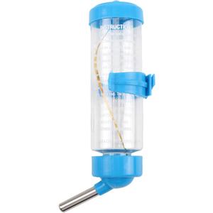 Clear Water Bottle Small Animals Water Bottle Dispenser for Small Pet Ferret Hamster Water Feed Hamster Drinker (blue-125ml)