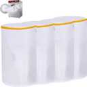 Shoe Washing Machine Bag, Laundry Shoe Bag for Washer and Dryer, White Sandwish Mesh, 2L(8x15in)