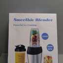 12-Piece Smoothie Blender Maker 25,000 RPM Personal Blender for Ice Crushing Smoothies & Frozen Drinks Nuts with 23oz, 32oz, 37oz Portable Cups Two 6-Leaf Stainless Steel Blades, Silver