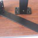 4 Pack - 11 inch Black Hidden L Shelf Bracket (1/5 Inch Thicked) Iron Floating Shelf Brackets Rustic Industrial Metal Brackets for Shelf Support