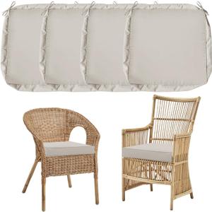 Patio Cushion Covers 19x19x3 Inch 4 Pack Replacement,Outdoor Patio Cushion Covers With Zipper Outdoor Seat Cushion Slipcover,Outdoor Cushion Covers Replacement For Couch,Garden,Sofa (Light grey)