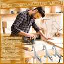 Yexiya 10 Pcs Locking C Clamp, Locking Pliers Adjustable Welding Clamp with Regular Tip and Swivel Pad for Shop Home Farm and Auto Workshop Woodworking, Cabinetry, Repair (6 Inch)