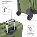 SWISSGEAR Sion Softside Expandable Spinner Luggage Durable Lightweight Travel Suitcase, Evergreen, Checked-Large 29-Inch