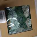 Artificial Flowers Combo Box Dark Green Fake Rose Flower for Wedding Decor | Mix Silk Dahlia Mum Flowers with Stem for DIY Bridal Bouquet, Table Centerpiece, Floral Arrangement, Baby Shower Decorations