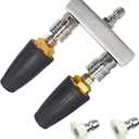Dual Turbo Nozzle Pressure Washer and Dual Pressure Washer Tips 2-in-1,with 2 PCS 360Rotating Turbo Nozzle,2 PCS Nozzle Tips,4000 PSI,1/4 Inch Quick Connect pressure washer accessories