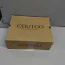Coutgo Women's Wedge Sandals Platform Espadrille Heel Chain Slip On Casual Summer Slides, 6.5