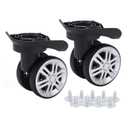 1 Pair Luggage Suitcase Wheels, Trunk Wheels, Luggage Wheel Spare Part Universal Wheel Replacement Luggage Suitcase Wheels for Luggage Suitcase Trolley, Mute Double Row Wheels (defult)