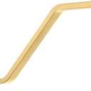 Uvish Square Shower Head Extension Arm with Flange, 16.5 Inch Z/S Shaped High Rise Shower Pipe Extender WallMounted for Fixed Bathroom, Shower Head Goose Neck Arm  Extra Long Thread, Brushed Gold