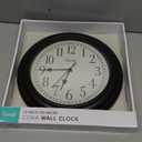 Foxtop Silent Non-Ticking Round Classic Clock Retro Quartz Decorative Battery Operated Wall Clock for Living Room Kitchen Home Office (12 Inch, Black)