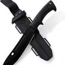 2 x Fixed Blade Knife with Kydex Sheath Durable Stainless Steel Survival Hunting Knives for Outdoor Use (KP004)