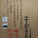 H-Qprobd 40"x30" Magnetic White Board Dry Erase Wall Mount Whiteboard - Office Home Classrooms White Board Hanging Writing Board with Black Aluminum Frame