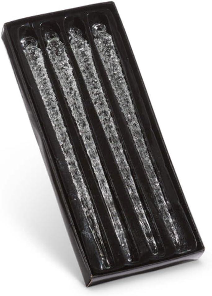 Raz Imports Box of Icicle Hanging Ornaments, Set of 4, Christmas Holiday Decor