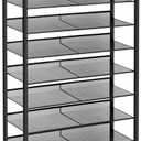 HOOBRO Shoe Rack for Entryway, 10-Tier Shoe Shelf, Large Capacity Shoe Storage Organizer for 27-30 Pairs of Shoes, Front Door Entrance, Hallway, Closet, Space Saver, Rustic Brown and Black BF110XJ01G1