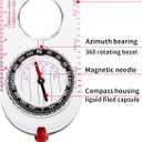 Gejoy 6 Pieces Orienteering Compass Bulk Scout Compass with Declination Magnifier Ruler and Scale Map Reading for Class Gifts Hiking Camping Backpacking Navigation Survival