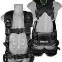 FRONTLINE FALL PROTECTION 250CTB Elite™ Construction Harness | Aluminum Hardware | Suspension Trauma Straps | Reflective Trim| Perforated Pads| OSHA&ANSI (Size:M/L)