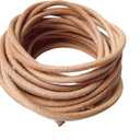 Round Genuine Leather Shoelaces (Brown 71")