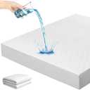 Waterproof Mattress Protector, Bedding Quilted Fitted Mattress Pad, Elastic Mattress Topper Cover, Machine Washable Fits Mattresses up to 11 .81 Inches, 72x38 inches