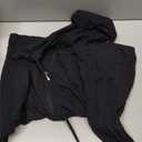 Sofra Women's Thin Cotton Zip Up Hoodie Jacket
(3XL, Black)