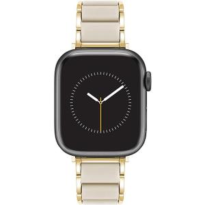 Anne Klein Rubberized Fashion Bracelet for Apple Watch, Secure, Adjustable, Apple Watch Replacement Band, Fits Most Wrists