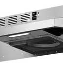 Stainless Steel Under Cabinet Range Hood, Slim Kitchen Vent Hood Ducted/Ductless Convertible with 2 Speed Exhaust Fan, 3-Layer Aluminum Filters,LED Lights (Matte, 30)