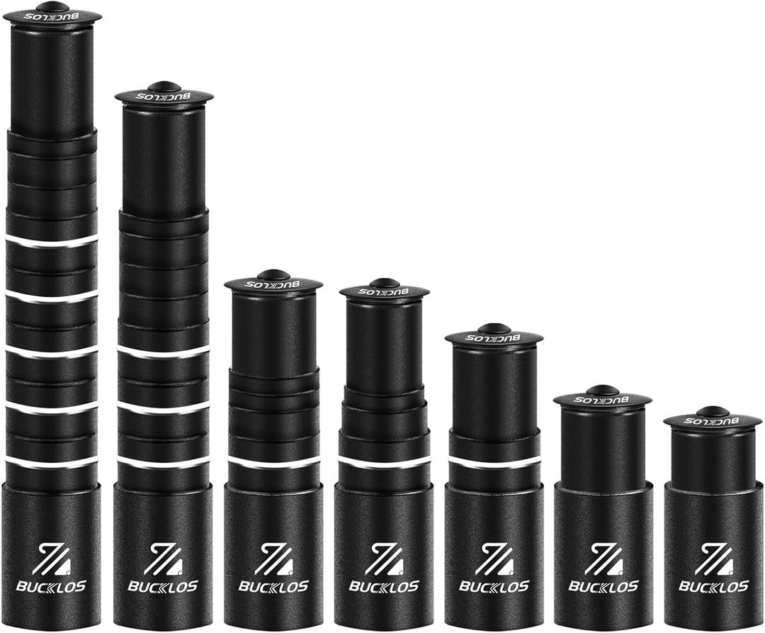 BUCKLOS Bike Stem Riser Extender MTB, 1-1/8" 28.6mm Bike Fork Stem, Handlebar Stem Aluminum Adapter for Mountain Bike, Road Bike, MTB, BMX (70mm)