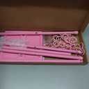 POVETIRE Headband Holder Stand Storage for Baby, 3 Tier Wooden Bow Organizer for Girls Hair Bows, Infant Hair Accessories Rack Display for Nursery Decor (PINK)