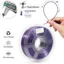 iSANMATE 3D Printer Filament Clear PLA, Multicolor Transparent Transition Glitter Filament, Gradient Purple Blue Multicolor PLA Filament, 3D Printing Filament 1KG/2.2lb, Blue Violet Galactic