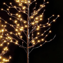 Lightshare Set of 2 Star Light Trees Christmas Decorations, Warm White Christmas Tree, Brown Branch