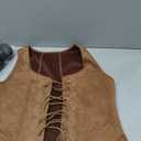 GORGLITTER Women's Western Suede Vest Tops Boho Embroidered Tops Lace Up Tank 70s Nashville Country Cowgirls Outfits (Brown, S)