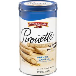 2 x Pepperidge Farm Pirouette Cookies, French Vanilla Flavored Crme Filled Wafers, 13.5 Oz Tin (EXP 06/16/26)