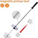 Rechabite 35 LB Magnetic Sweeper Telescoping Pick-up Tool, Upgraded Pole Magnet Stick, Pickup Nails, Screws, and Metal, Screws Parts Finder, Black Handle