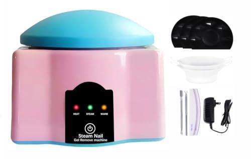 JOSBES Upgraded Electric Steam Nail Polish Remover Machine, 36 Watt Portable Automatic Gel Nail Polish Remover with UV Varnish Removal for Home and Salon Use