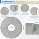 5304506525 Dishwasher Filter Replacement for Frigidaire Appliance Crosley Kenmore Electrolux Dishwasher Accessories Replaces 4456337 AP6036340 PS11770489 154252401 EAP11770489