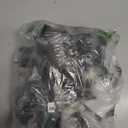 Ravinte 60 Packs (30 Pairs) 3/8" Inset Matte Black Cabinet Hinge, Self Closing Hinges for Kitchen/Bathroom/Furniture Cabinets & Doors. Decorative Hardware with Door Bumper