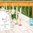 2 x Flower Wooden Wedding Sign, Thank You for Coming Sign, Floral Bridal Shower Decorations with Stand, Wedding Table Decorations for Reception, Engagement, Anniversary, Bachelorette Party Night, 41