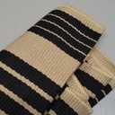 OJIA Outdoor Rug 3'x5', Black and Tan Area Rug Machine Washable Rugs Cotton Hand Woven Entry Rug Indoor Outdoor Striped Carpet for Front Porch/Deck/Backyard/Camping/Outdoor Decor