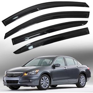 4PCS Side Window Visors Rain Guard Shade Deflectors Acrylic Replacement for 2008-2012 Accord