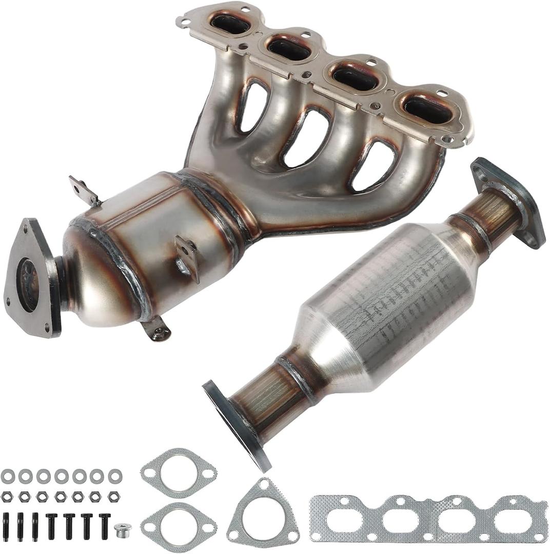 Front & Rear Catalytic Converter Exhaust Manifold for Chevrolet Aveo Aveo5 2009-2011 1.6L & Pontiac G3 2009-2010 1.6L, Catalytic Convertor Direct Fit OE#674-616 16623 50485 641345 16592, EPA Compliant