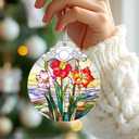 Christmas Ornaments: Stained Glass-Style August Birth Flower Ornament  Christmas Tree Decorations, Holiday Party Gifts, Mother's Day & Birthday Gifts for Women, Mom & Grandma | Birth Flower Gift (May)